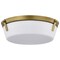 Nuvo Rowen 3-Light Flush Mount Natural Brass Etched White Glass 60/7750 - alternate 1